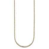 14k 5 3/8 carat Lab Grown Diamond VS+ F+ Complete Round 18 inch Graduated Tennis Necklace